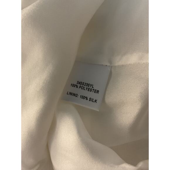 Markarian Floral Metallic White Polyester Gown Size 2 - NWT - Picture 5 of 5